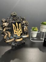 Wooden wall Decor Coat of arms of Ukraine - Symbols of Ukraine, Large sizes, Trident. Ukrainian gift, wood-carving from solid ash wood - Image 4