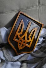 Trident Wooden Coat of arms of Ukraine Ukrainian Tryzub Wall Decor Handmade Patriotic decor Wood Carving Made in Ukraine Ukrainian gifts - Image 3