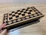 Wooden Chess set: Folding Board "Star of Life" with Velvet-lined Storage + pieces "Classic Luxe" - Image 6