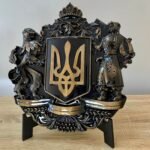 Wooden wall Decor Coat of arms of Ukraine - Symbols of Ukraine, BIG SIZES, Trident. Ukrainian gift, wood-carving from solid ash wood - Image 3