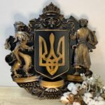 Wooden wall Decor Coat of arms of Ukraine - Symbols of Ukraine, Large sizes, Trident. Ukrainian gift, wood-carving from solid ash wood - Image 9