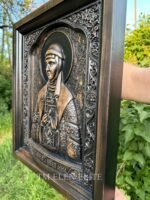 Wooden Decor "The saint Olga of Kyiv", carved wall panel , handmade, wall hanging, art living room, Birthday Gift for Mother, Wife, daughter - Image 5