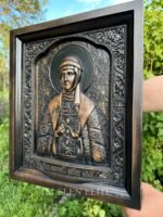 Wooden Decor "The saint Olga of Kyiv", carved wall panel , handmade, wall hanging, art living room, Birthday Gift for Mother, Wife, daughter - Image 4