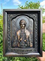 Wooden Decor "The saint Olga of Kyiv", carved wall panel , handmade, wall hanging, art living room, Birthday Gift for Mother, Wife, daughter - Image 8