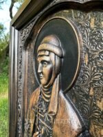 Wooden Decor "The saint Olga of Kyiv", carved wall panel , handmade, wall hanging, art living room, Birthday Gift for Mother, Wife, daughter - Image 3