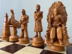Game of Thrones wooden chess pieces handmade collectible set