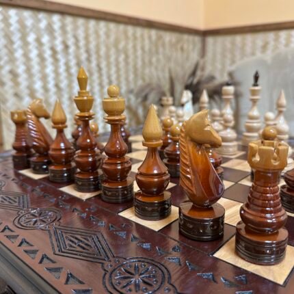 Glossy Chess pieces "Elite" Ombre color