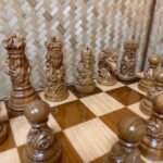 Wooden Chess pieces "Royal Filigree" slavic style with ornamental detailing - Image 5