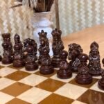 Wooden Chess pieces "Royal Filigree" slavic style with ornamental detailing - Image 10
