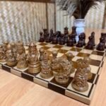 Wooden Chess pieces "Royal Filigree" slavic style with ornamental detailing - Image 11