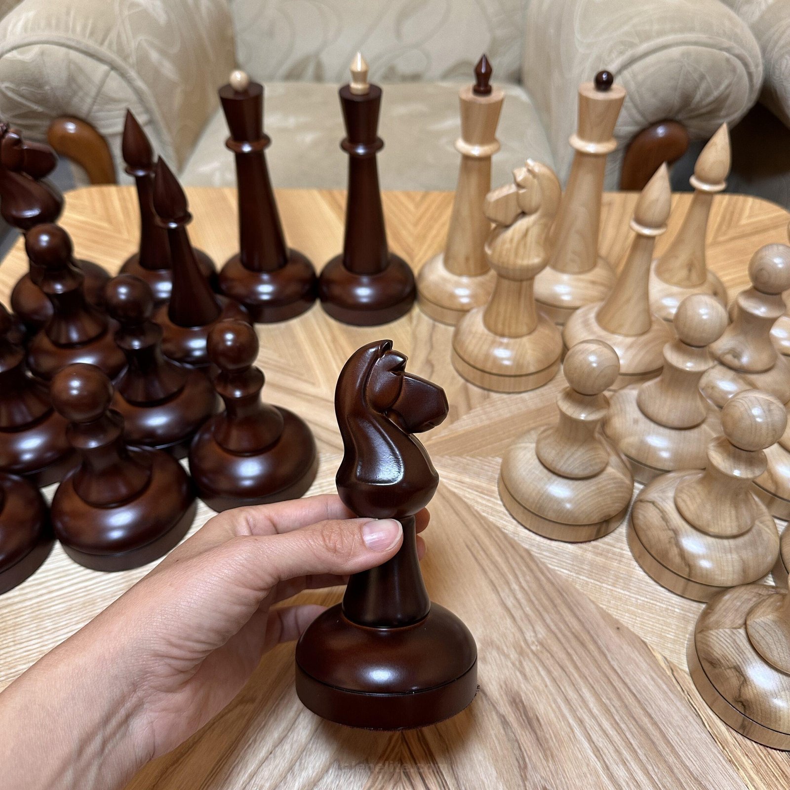 IMG_6989 Classic Chess pieces "Old Luxury" Large size - Image 1