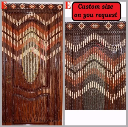 Handcrafted wooden beaded curtain – Doorway, Window, or Partition