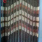 boho doorway curtain with handmade wooden beads