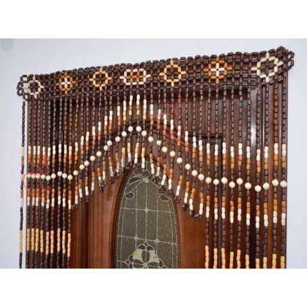 Wooden Bead Curtain – Handmade doorway blinds, All sizes, Arched design