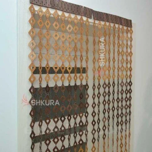 modern home decor beaded curtain natural wood beads