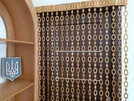 Wooden Bead curtain “Sapphires” light – Full & Arch options, Handmade door curtain & All sizes