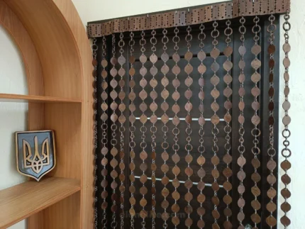 Eco-Friendly wooden curtain "Leaves" dark color – Blinds, Room divider & Home accent