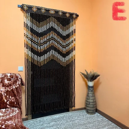 Wooden Beaded Door Curtain – Handmade decor in All sizes