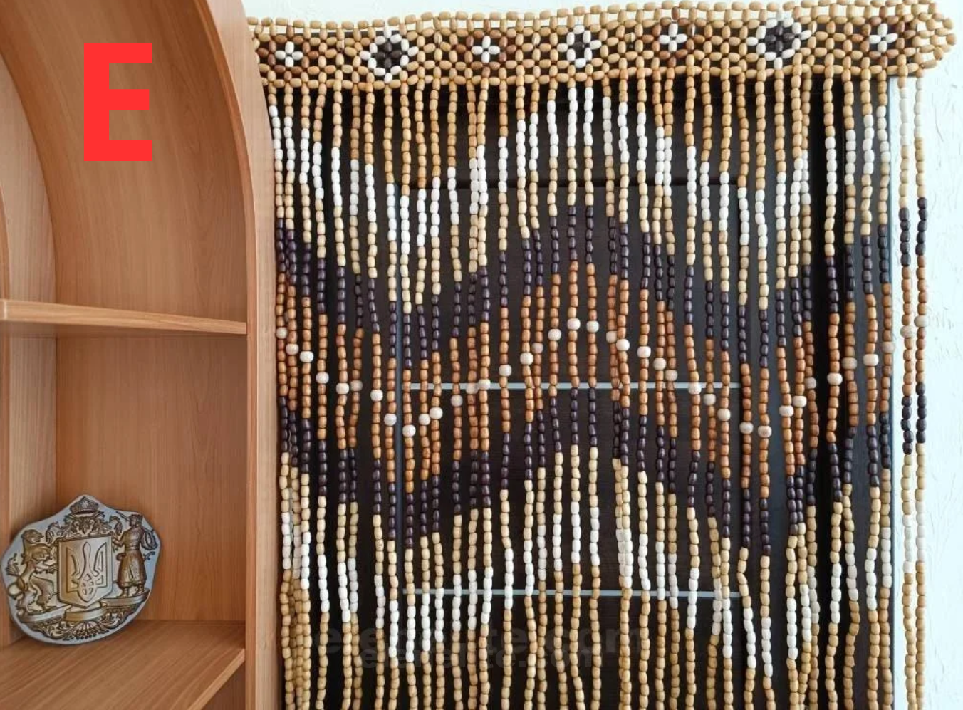штора handcrafted wooden bead curtain divider for boho home