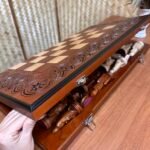 Chess Set: Folding Chess Board with Storage for Each Chess Piece + pieces "Knights" - Image 6