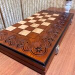 Chess Set: Folding Chess Board with Storage for Each Chess Piece + pieces "Knights" - Image 10