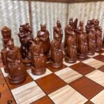Chess Set: Folding Chess Board with Storage for Each Chess Piece + pieces "Knights" - Image 9