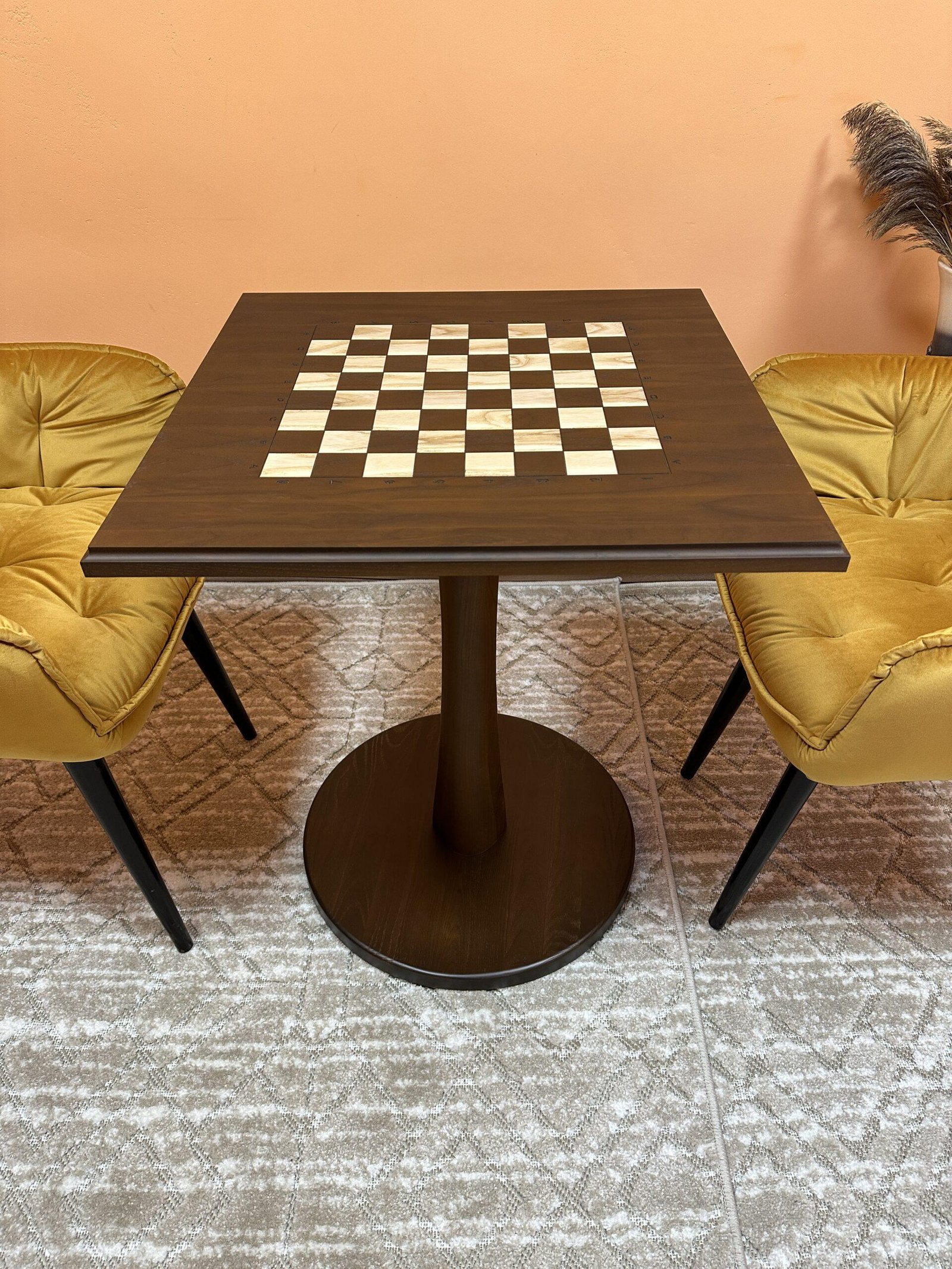 IMG_4697 (3) A luxurious chess table crafted from natural ash in a classic style