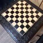 Wooden Chess Table “Waves of Aspiration” Black, Ash wood - Image 6