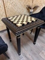 Wooden Chess Table “Waves of Aspiration” Black, Ash wood - Image 4