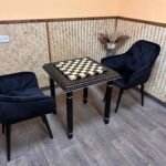 Wooden Chess Table “Waves of Aspiration” Black, Ash wood - Image 11