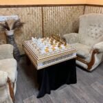 Wooden Chess Set "White & Gold": Board with 2 drawers for storing + pieces "Classic Luxe" - Image 8