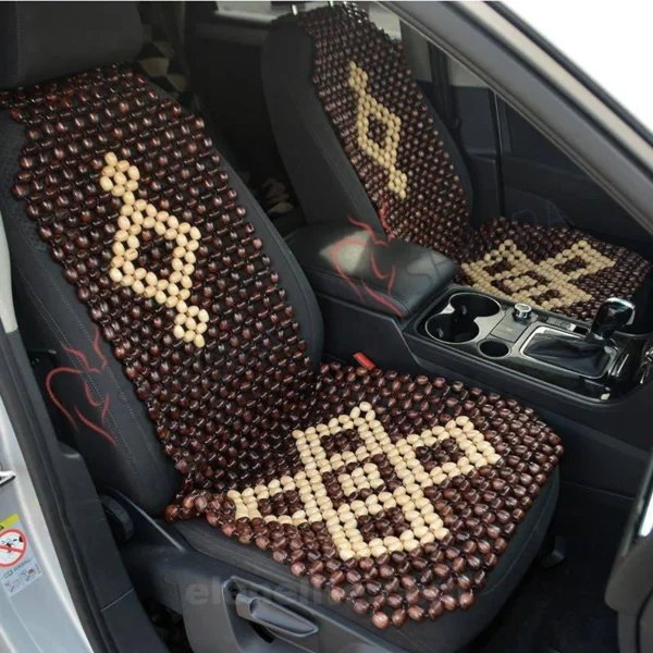 Beaded Car Seat Cover Wooden