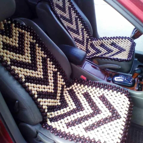 Beaded Car Seat Cover - Wooden Bead Massager