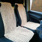 beige beaded seat cover