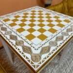 Wooden Chess Table "Ivory & Gold" - Image 6