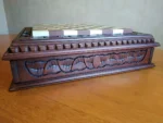 Wooden Chess Board "Leaves of Fortune" with Two Drawers - Image 7