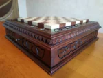 Wooden Chess Board "Leaves of Fortune" with Two Drawers - Image 3