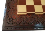 Glossy Chess Board "Waves of Aspiration" Ombre Cherry color - Image 6