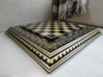 Wooden Chess Board "Waves of Aspiration" Black & Gold, Super glossy - Image 2