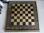 Wooden Chess Board "Waves of Aspiration" Black & Gold, Super glossy - Image 4