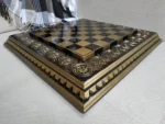 Wooden Chess Board "Waves of Aspiration" Black & Gold, Super glossy - Image 3