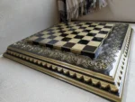 Wooden Chess Board "Waves of Aspiration" Black & Gold, Super glossy - Image 9
