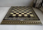 Wooden Chess Board "Waves of Aspiration" Black & Gold, Super glossy - Image 5