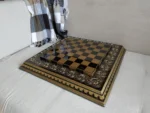 Wooden Chess Board "Waves of Aspiration" Black & Gold, Super glossy - Image 8