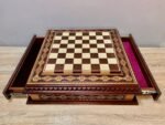 Ash Wood Chess Board with Storage Drawers - Image 7