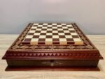 Ash Wood Chess Board with Storage Drawers - Image 5