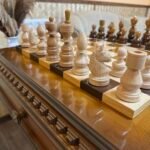 Glossy Chess Set: Chess Board with 2 Drawers + chess pieces "Classic DeLuxe" in Ombre color - Image 12