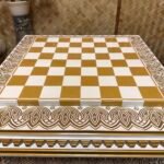 Wooden Chess Board “White & Gold” with 2 drawers for storing - Image 6