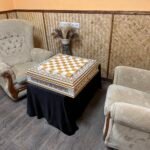 Wooden Chess Board “White & Gold” with 2 drawers for storing - Image 11