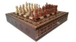Wooden Chess set with 2 Drawers, Decorated with beads + pieces "Elegant Classic" - Image 3